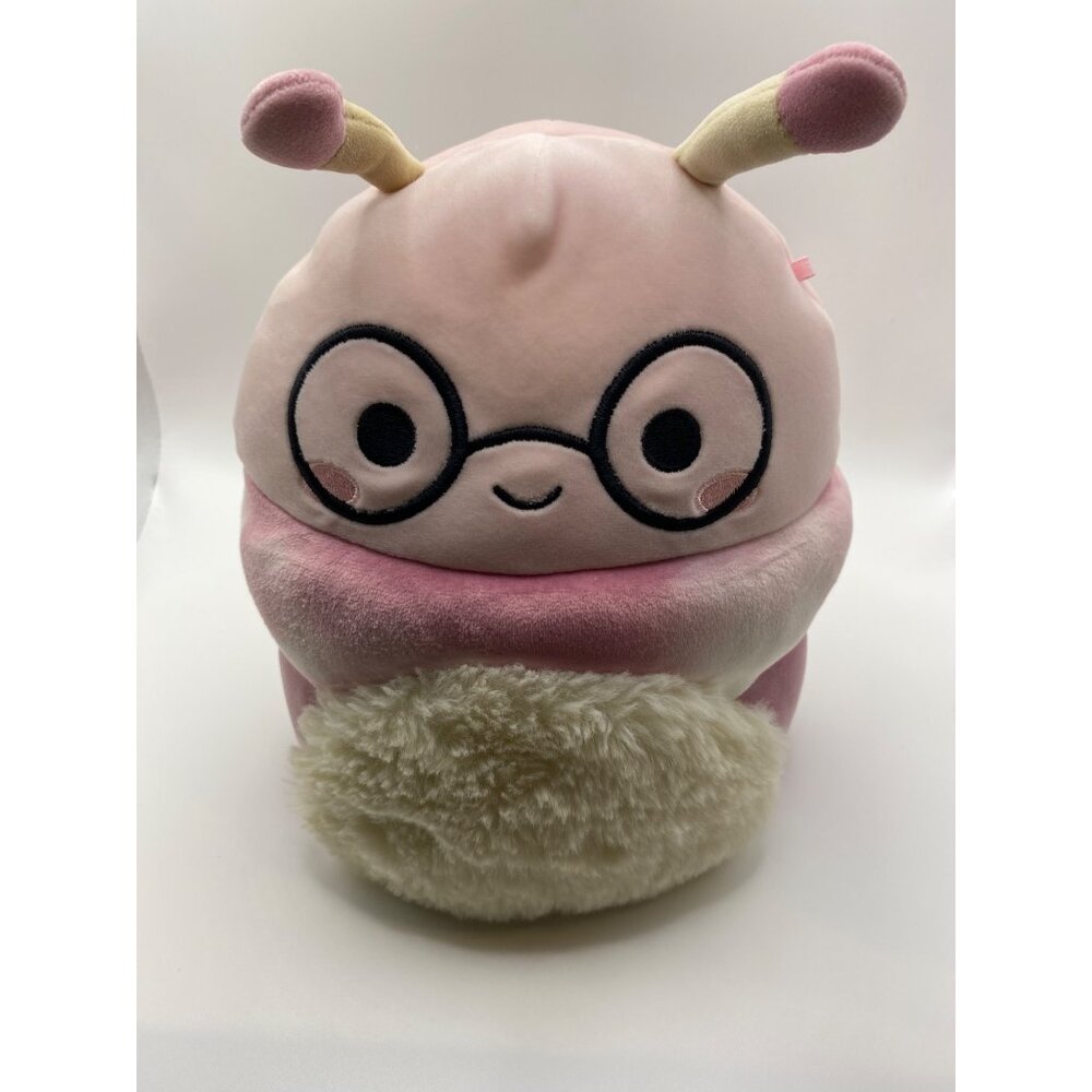 Squishmallows Pink & Cream Caterpillar Plush Toy With Glasses